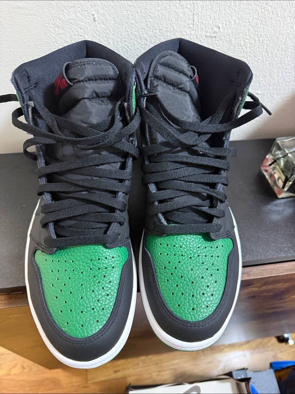 Jordan Men's High-Top Sneakers in Black and Green